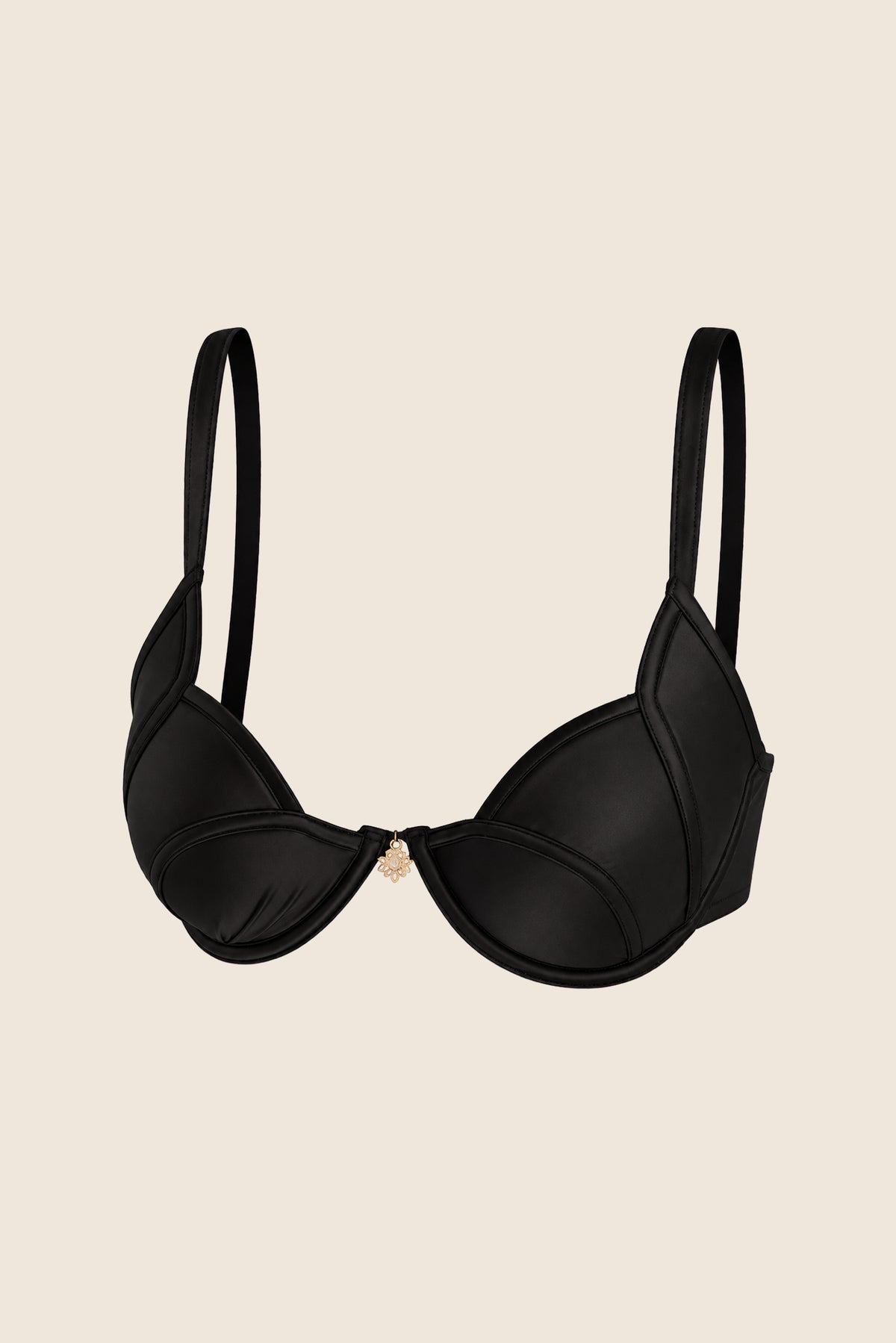 Elys Bloom Luxury Tulip-Shaped Bra Black