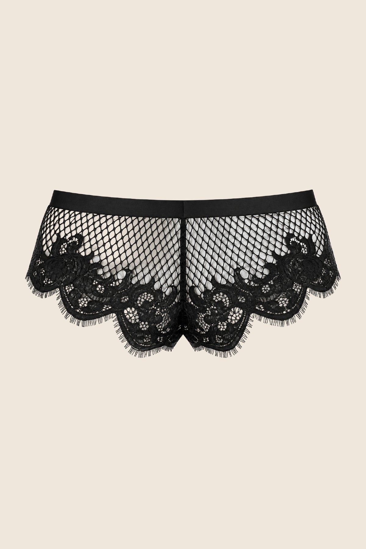 Elys Muse Luxury Lace & Satin Underwear Black