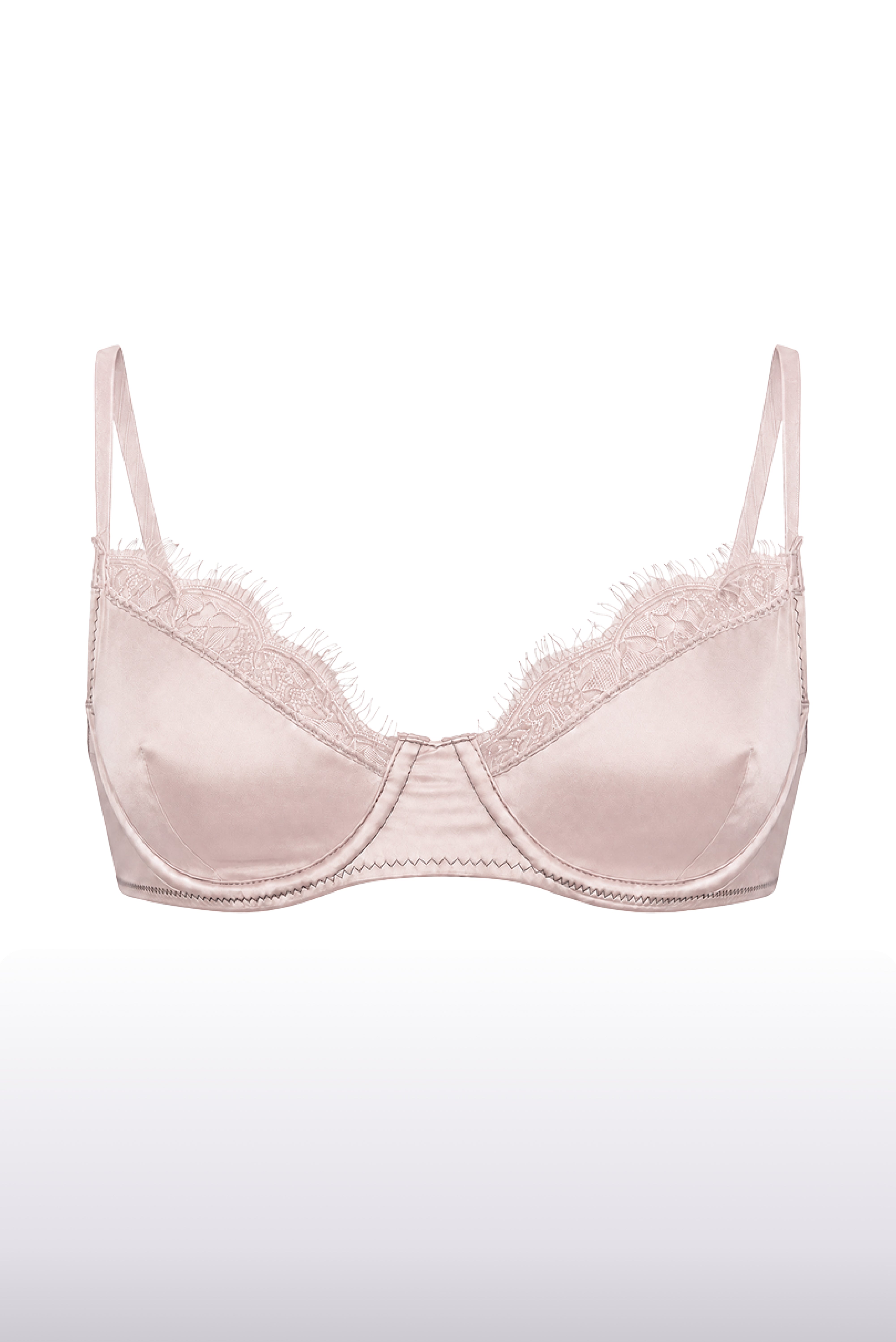 Selene Blush Saf İpek ve Dantel Sütyen