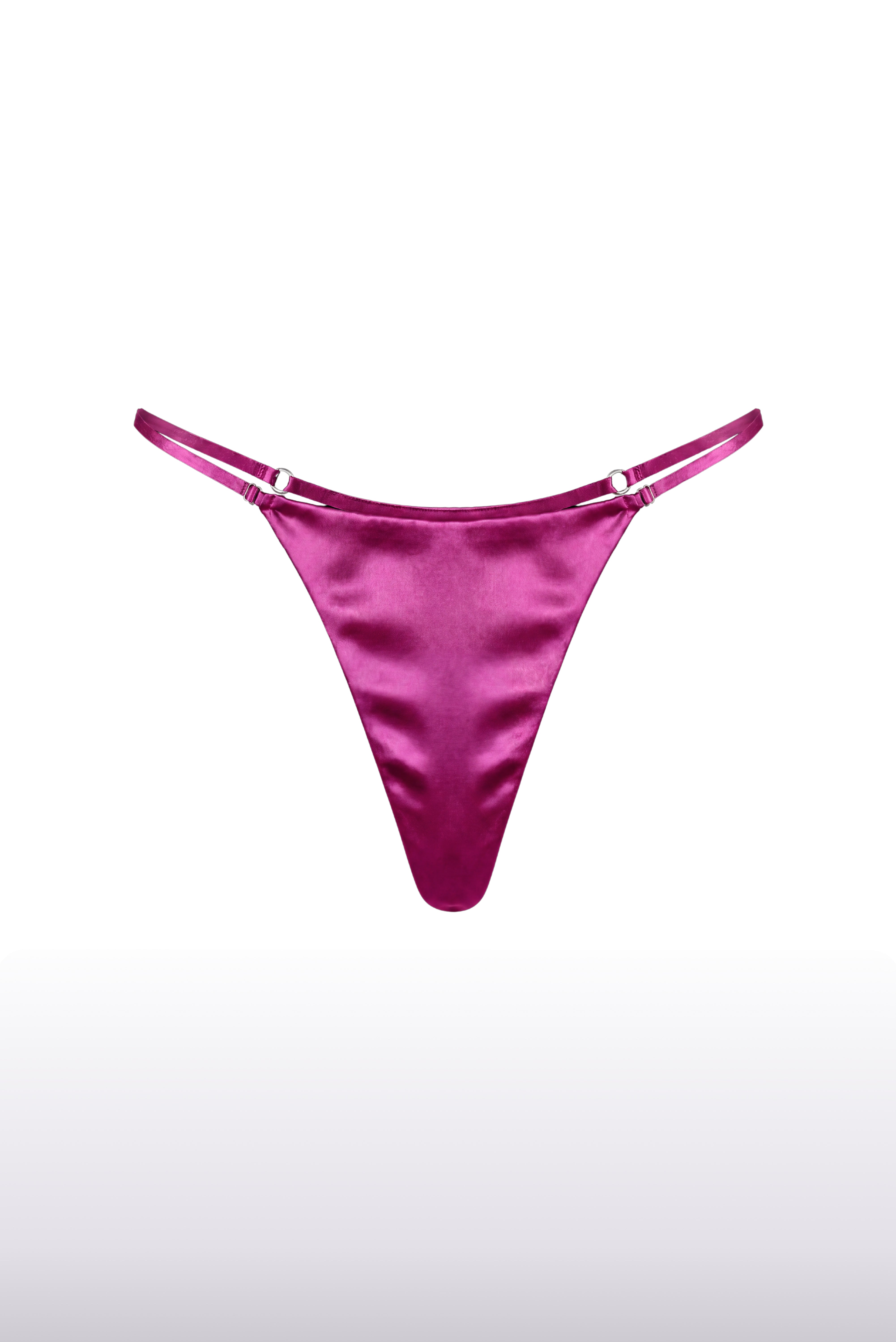 Triangle Silk Thong Fuschia