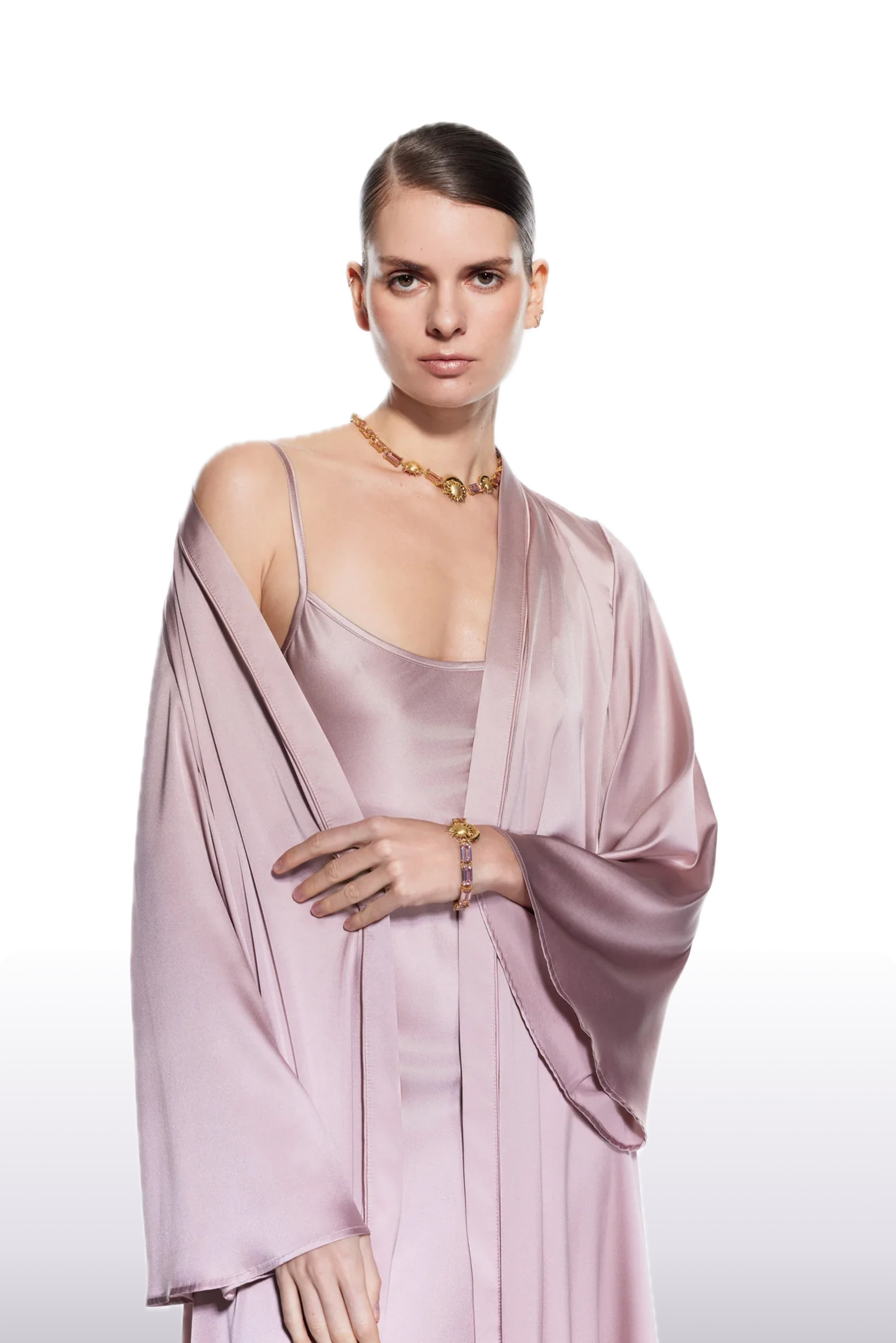 Dian Silk Robe Blush