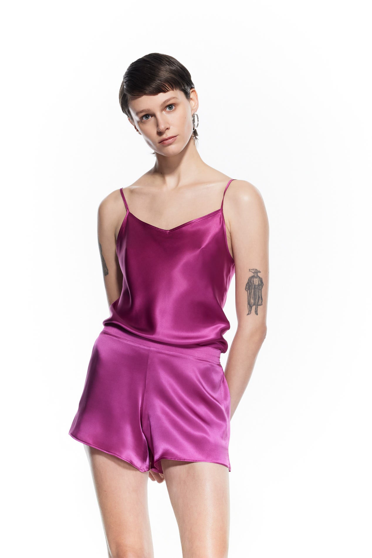 Fuchsia Silk Short.
