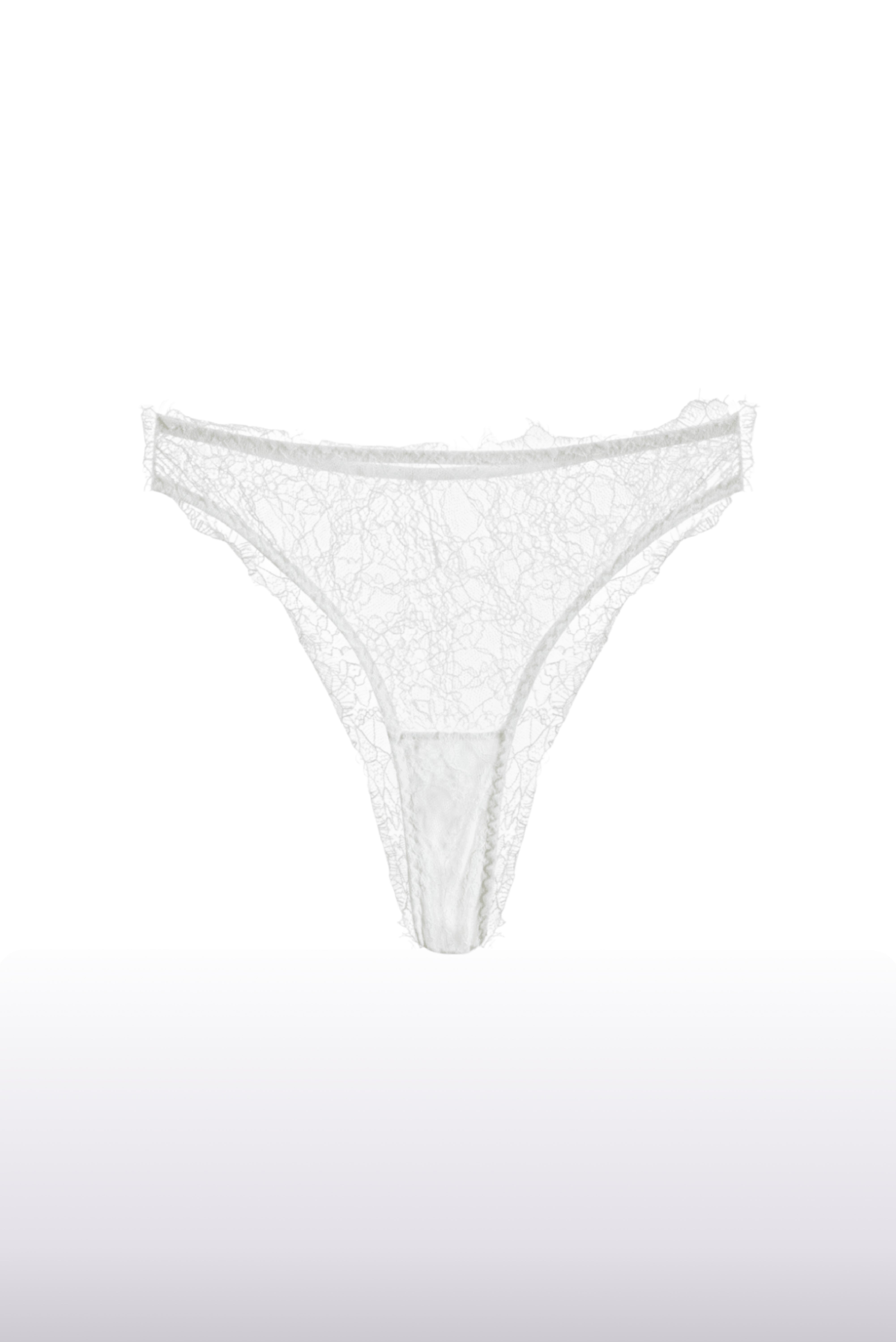 Lacy White French Lace Bridal Panty