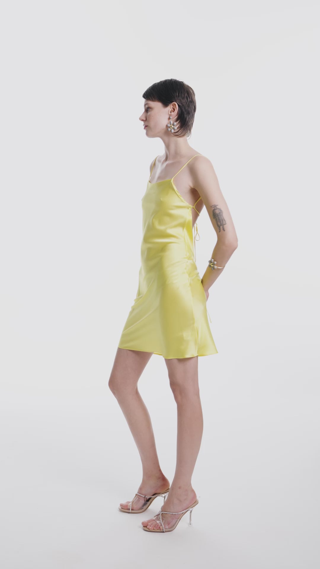 Suad Yellow Silk Dress.