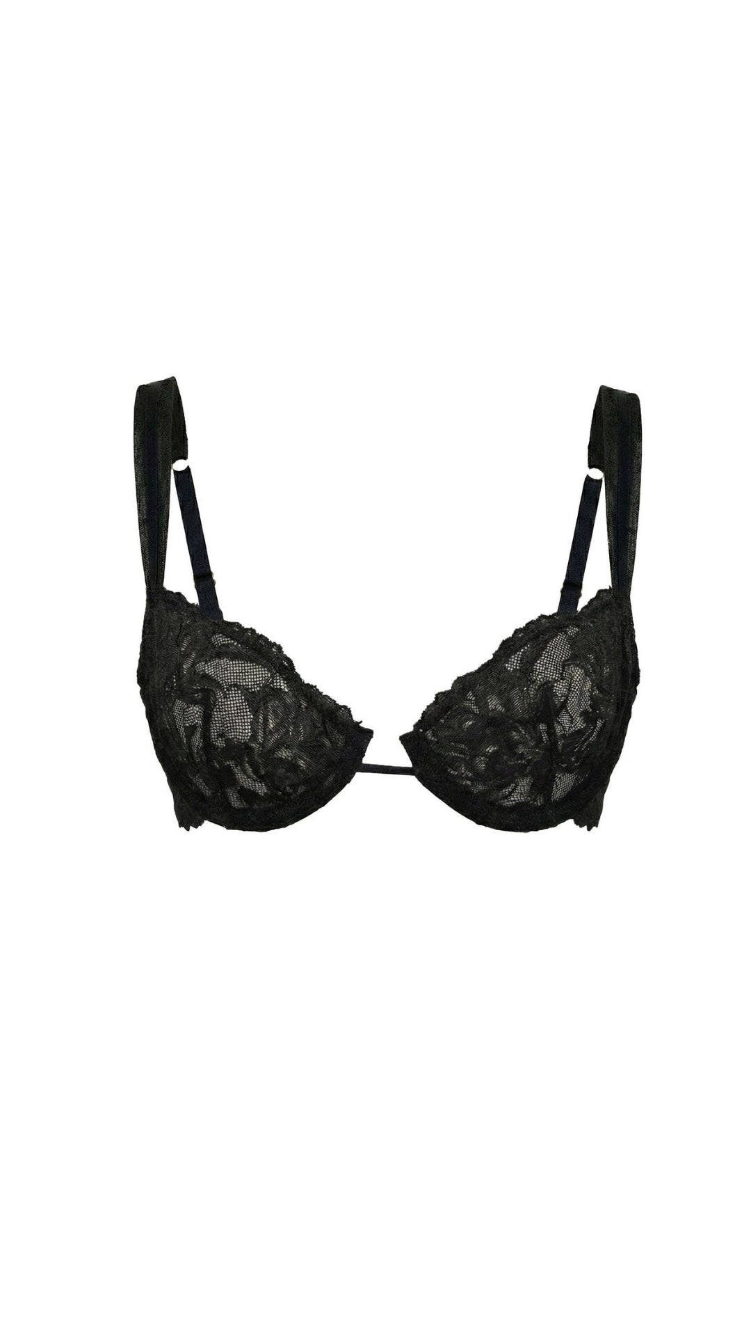 Valessia Luxury French Lace Bra & Thong Set – Black