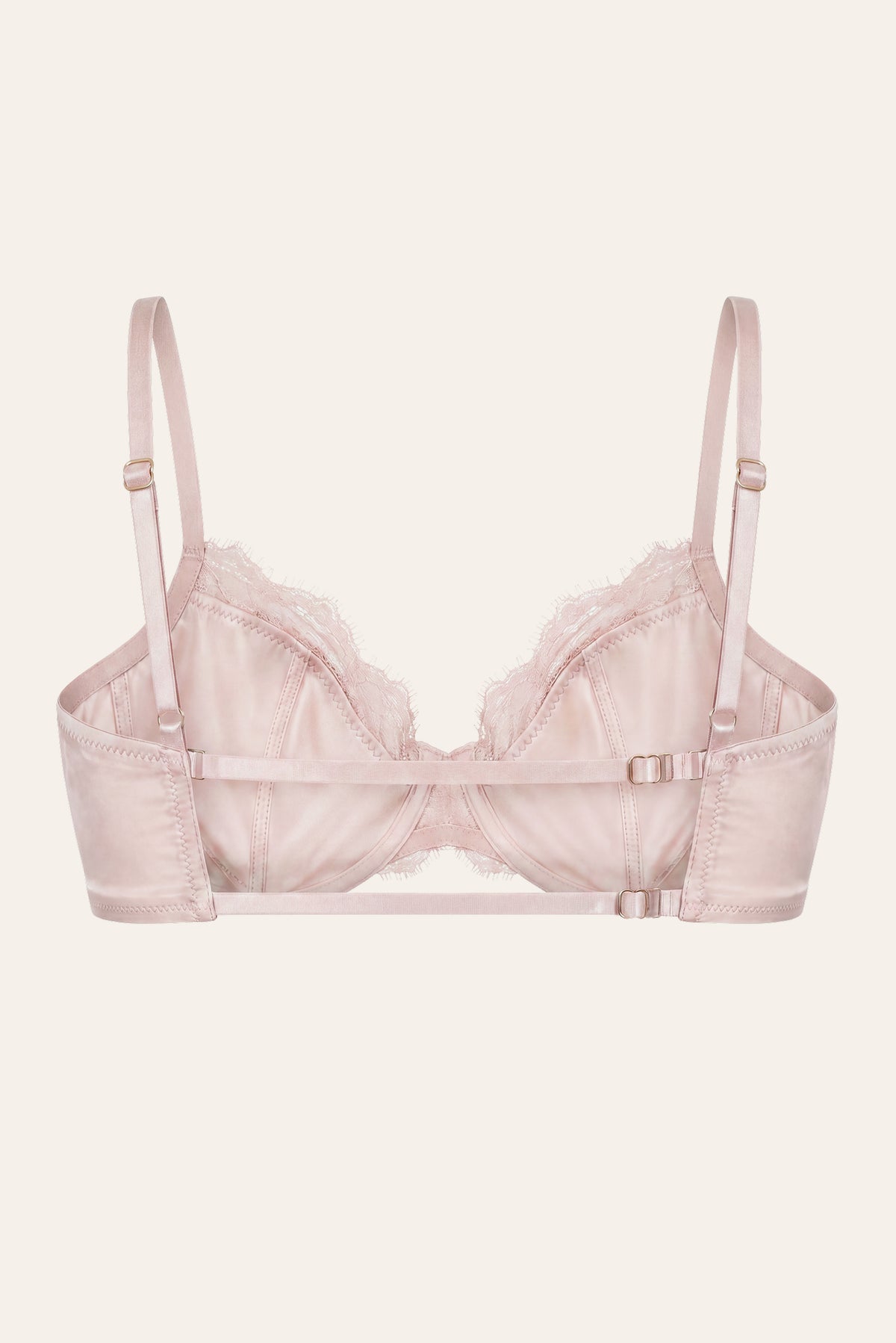Selene Blush Saf İpek ve Dantel Sütyen