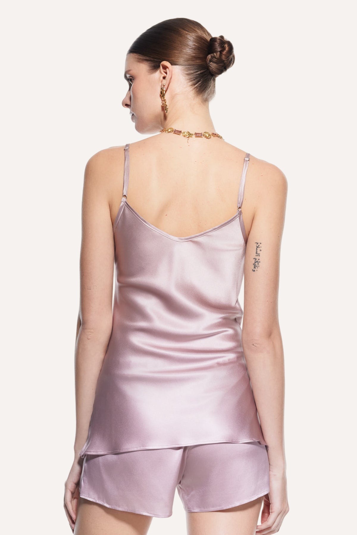Luna Silk Halter Top Blush