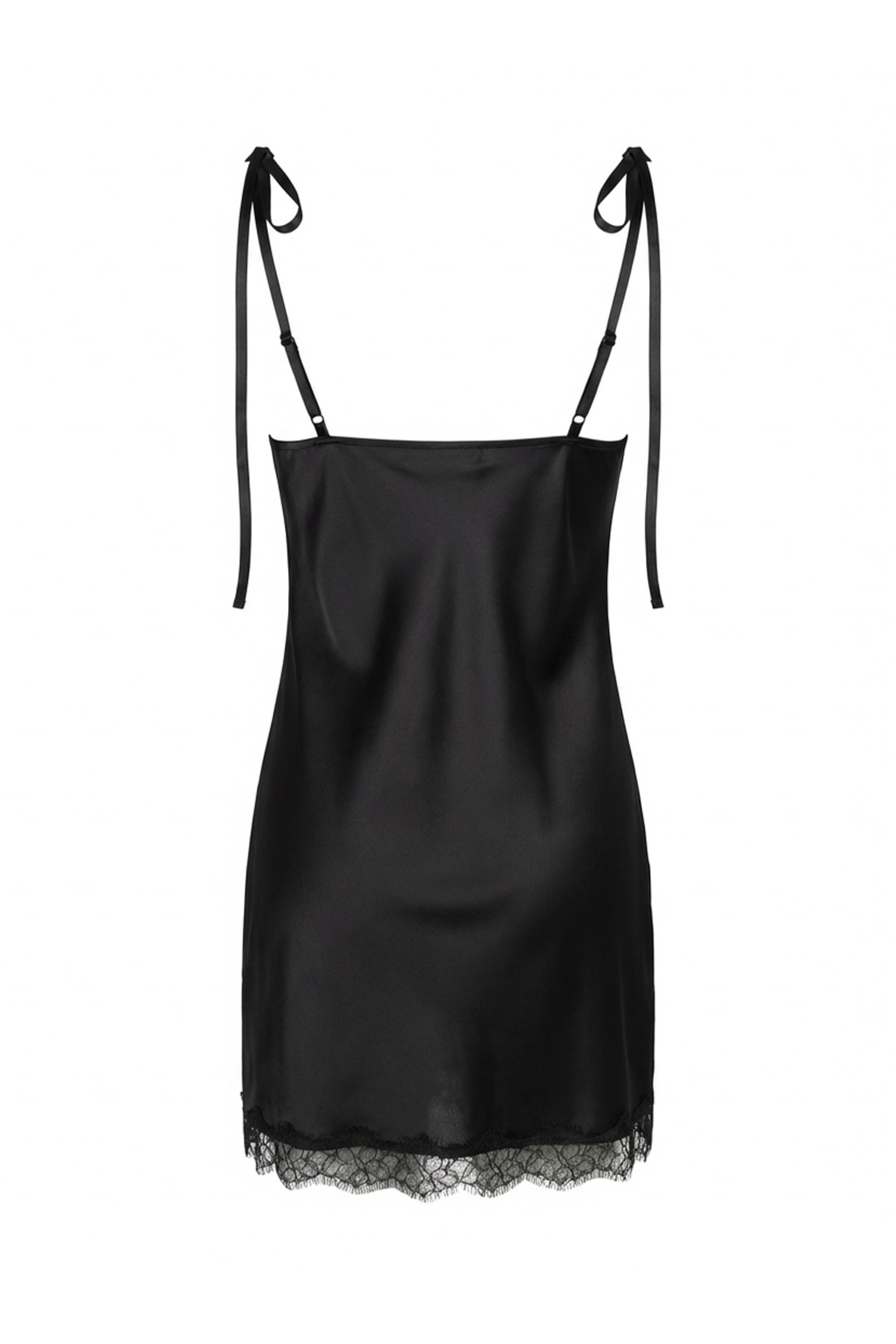 Midnight Lace Silk Dress