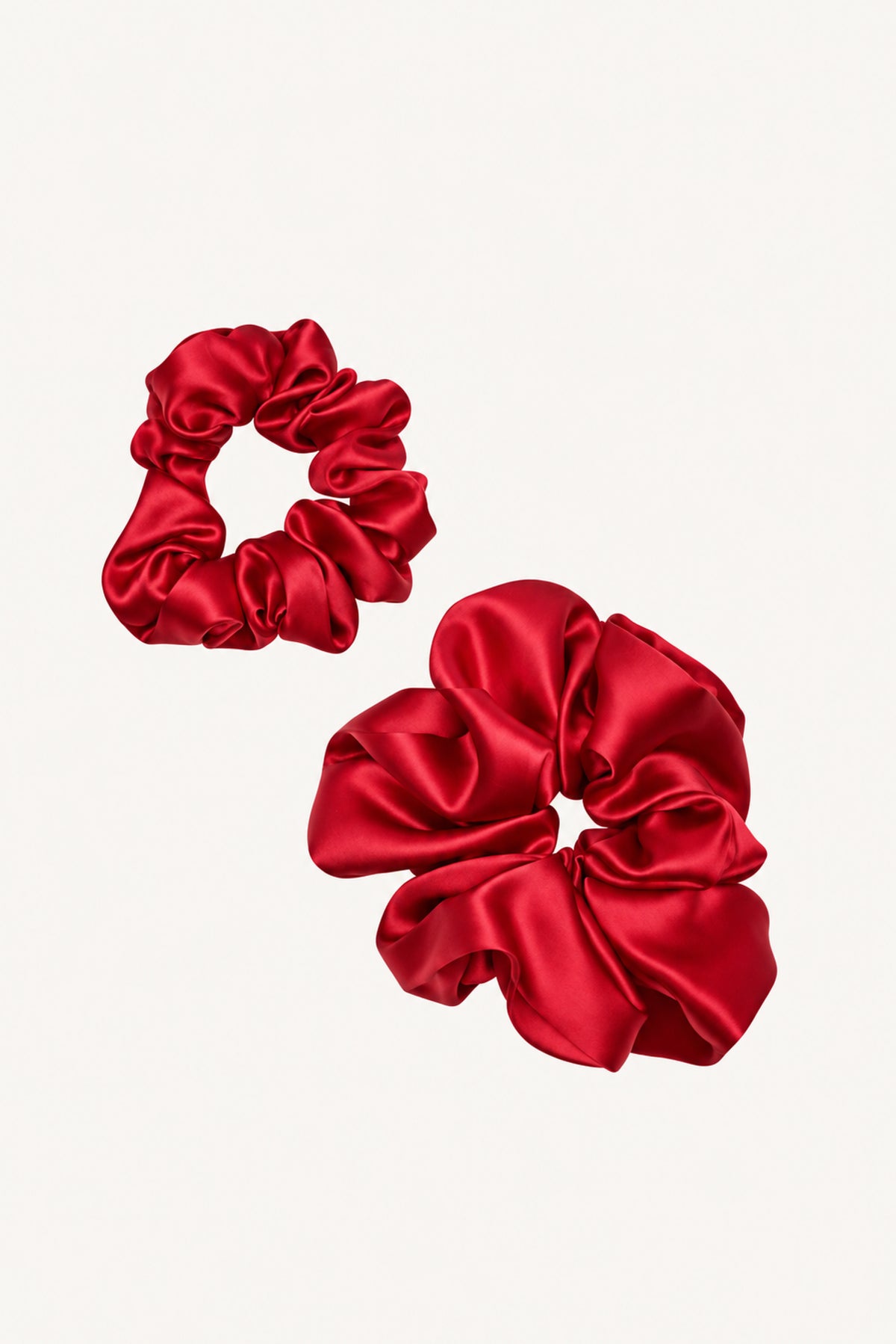 Pure Silk Scrunchie Red