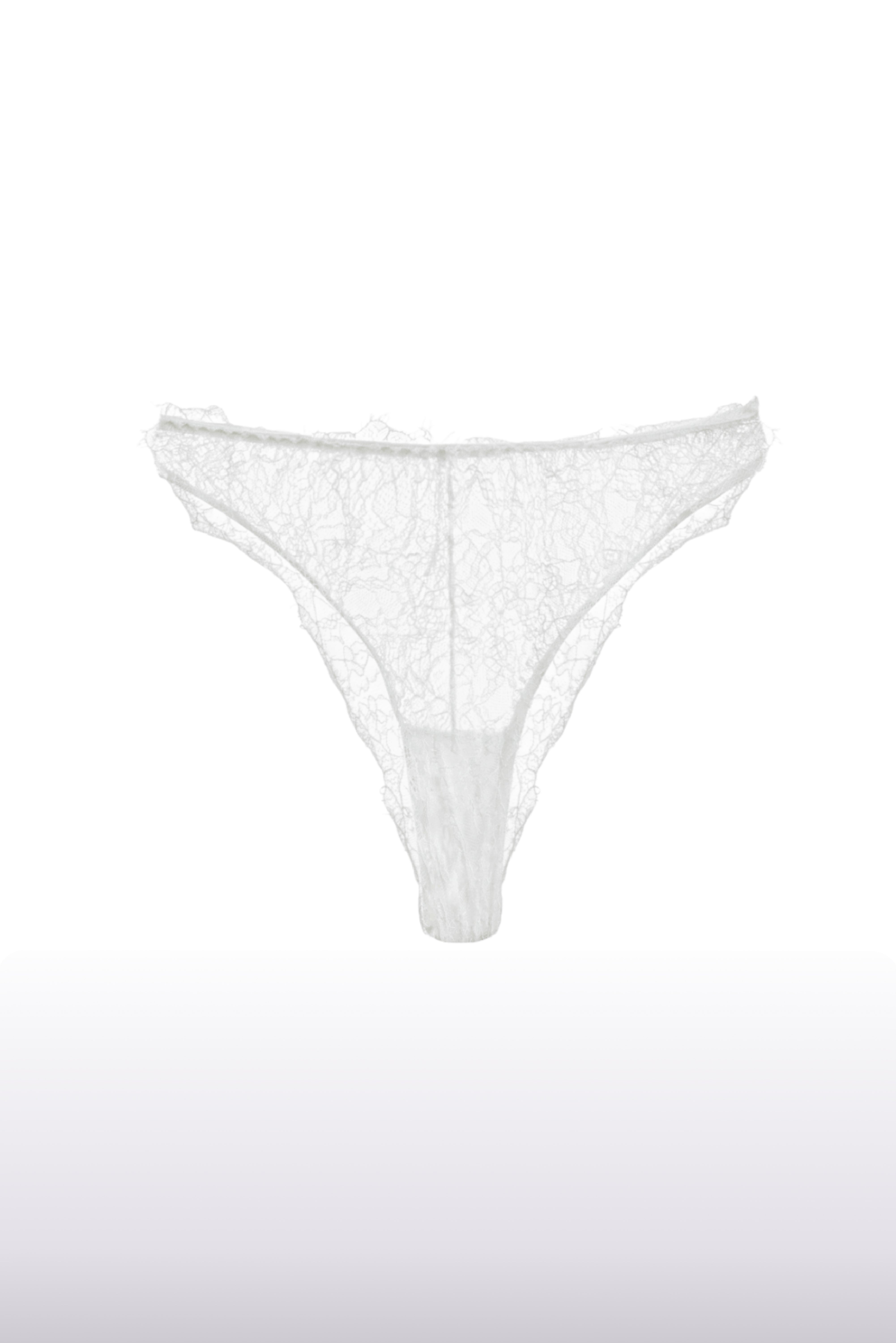 Lacy White French Lace Bridal Panty